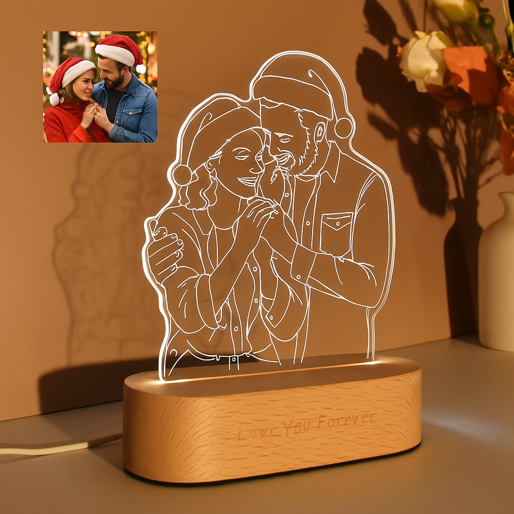 Christmas Gifts Personalized Photo Handmade Drawing Portrait Line Art 