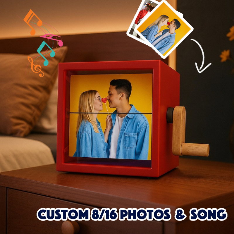 Personalized Whole Song Acrylic Colorful Music Frame Hand Motion Acrylic Photo Album Night Light Christmas Gifts for Her