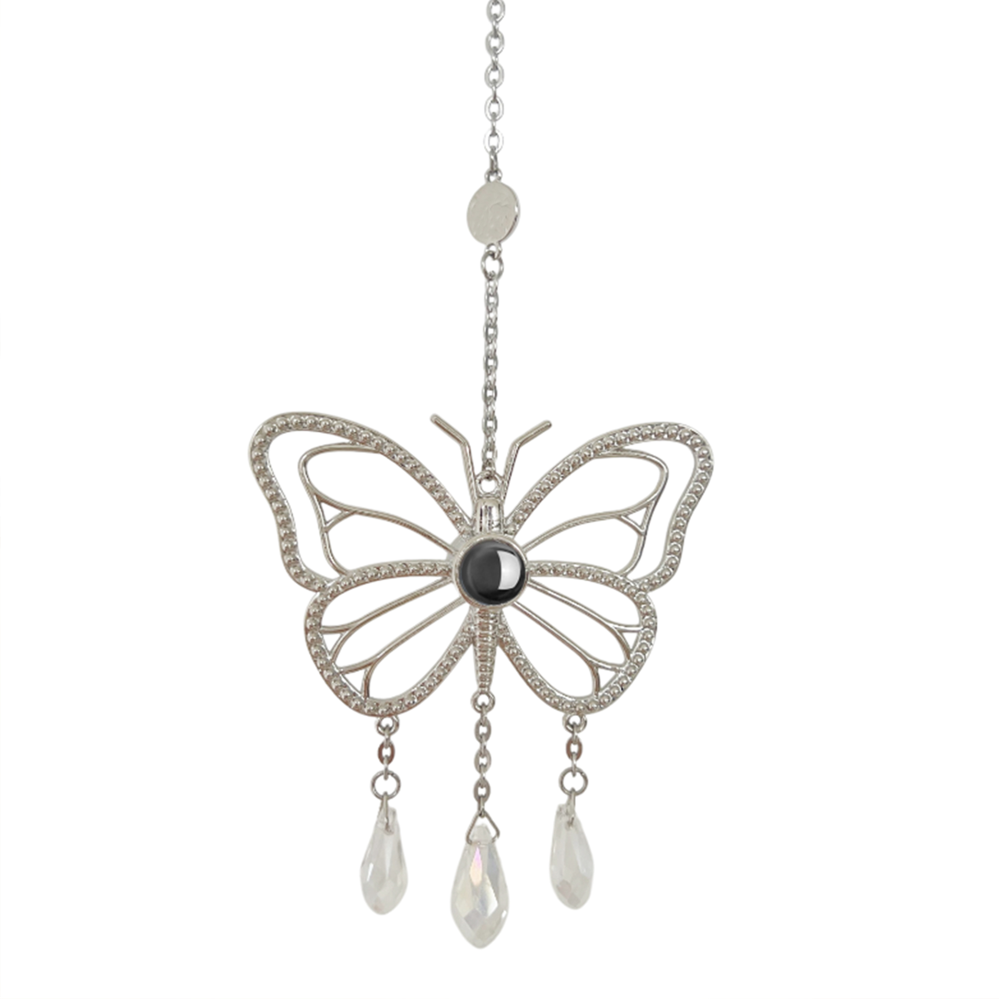 Personalized Butterfly Photo Sun Catcher Christmas Custom Projection Ornaments Gift for Women