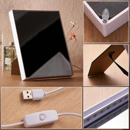 Personalized Couple Photo Love Corridor Custom Picture Mirror Lamp Gift for Couples