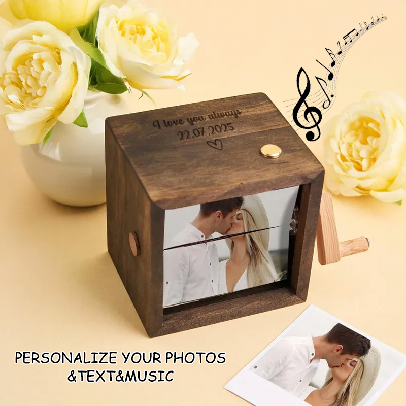Personalized Whole Song Flipbook Frame Christmas Gifts Animation Machine Hand Motion Photo Cube Album Music Night Light