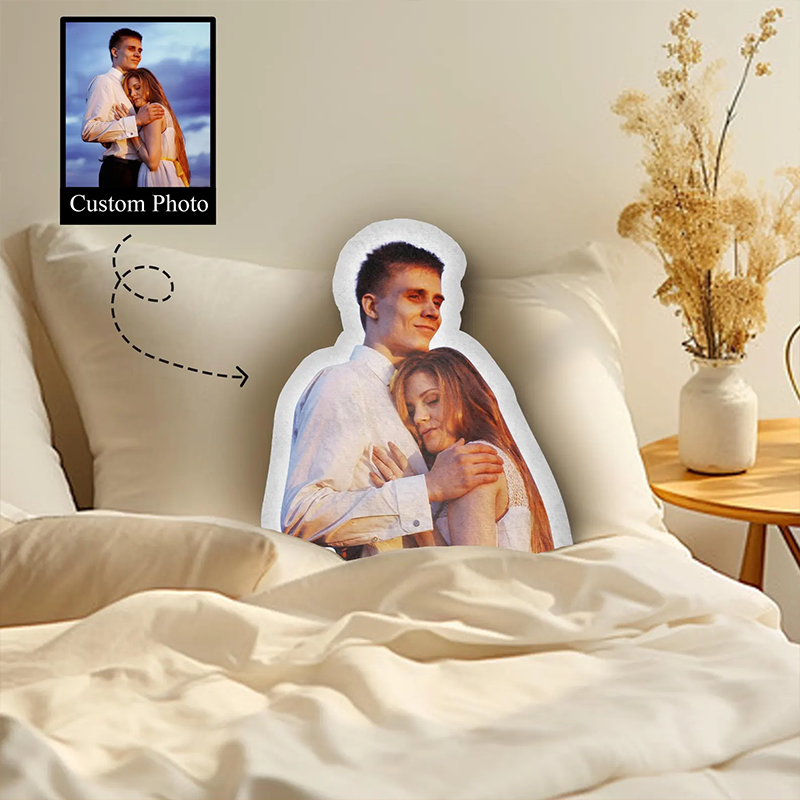Custom 3D Photo Pillow Personalized Photo Couples Pillow Valentine's Day Couple Shaped Pillow Gift Wedding Gift