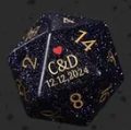 Custom Anniversary D20 Dice Personalized D&D Gift Marriage Dice Annive
