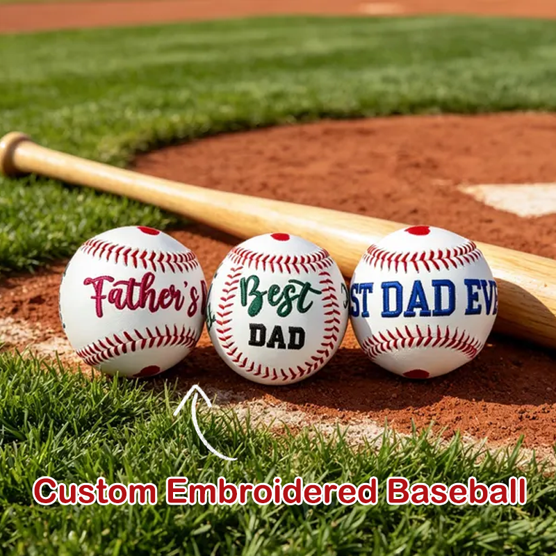 Custom Embroidered Baseball Personalized Keepsake Softball Baseball Gifts Fathers Day Gift from Kids