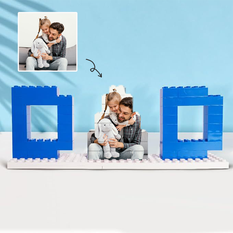 Custom Photo Building Brick Puzzle Personalized Building Block Father'