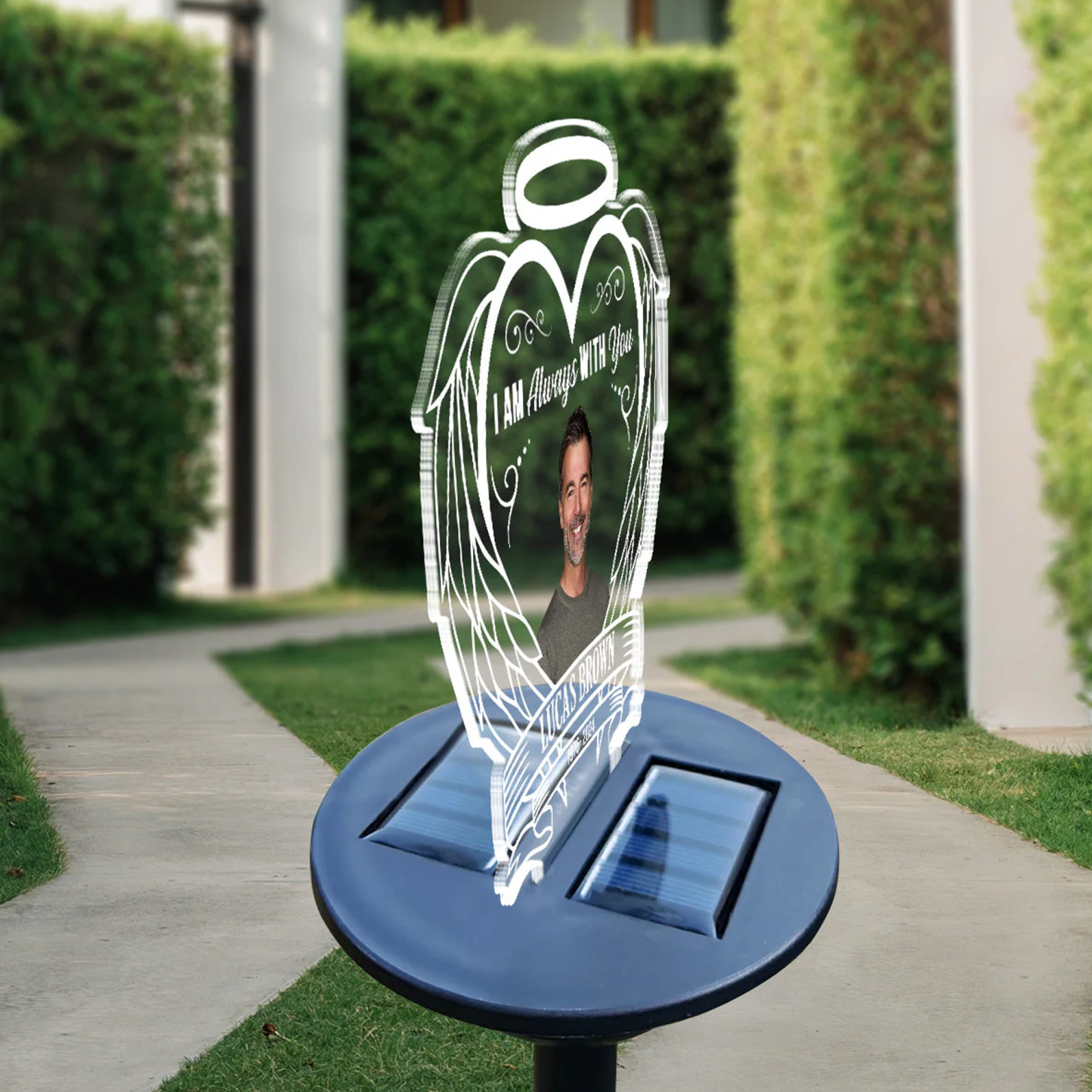Personalized Memorial Solar Garden Light Memorial Gift for Loss of Family Custom Always On Our Minds Light Up Remembrance Stake