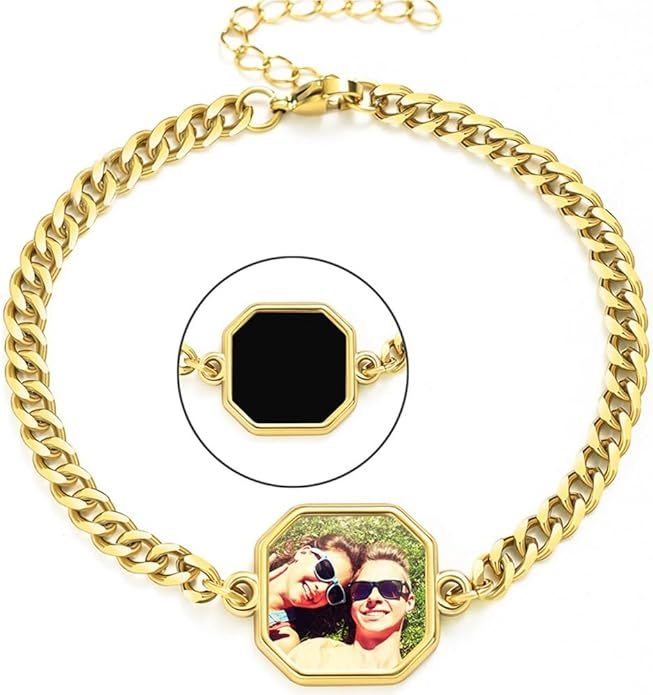 Personalized Heat-Activated Magic Bracelet Custom Thermochromic Photo Hidden Picture Memorial Gift Valentine's Gift