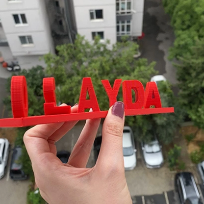 Custom Dual Name Illusion Personalized Double Flip Text Name Plate Best Valentines Gift