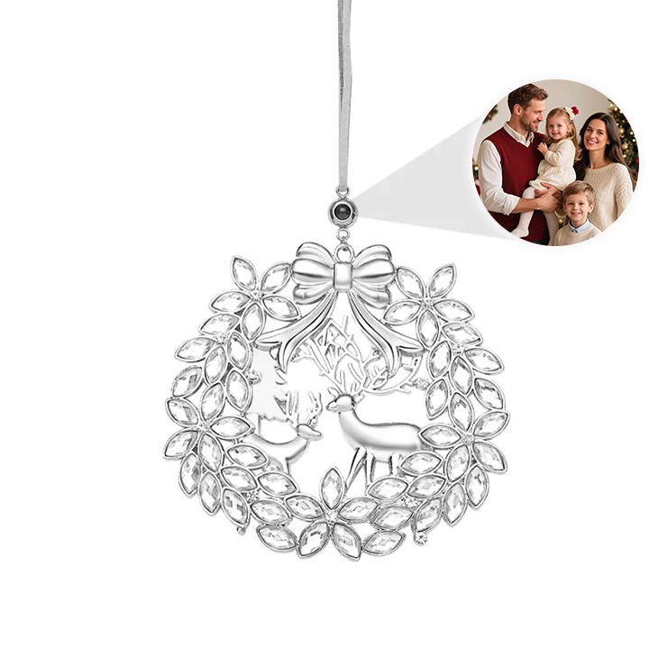Personalized Picture Projection Ornaments with Photo Inside Christmas 