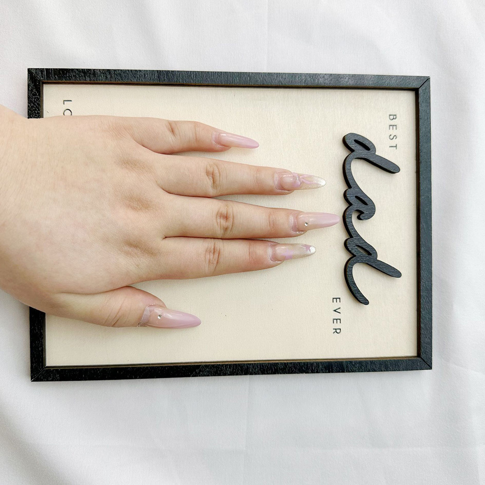 Hands Down Best Dad Ever Personalized Engraved Wooden Sign Plaque with Your Own Handprints and Custom Message Fathers Day Gift