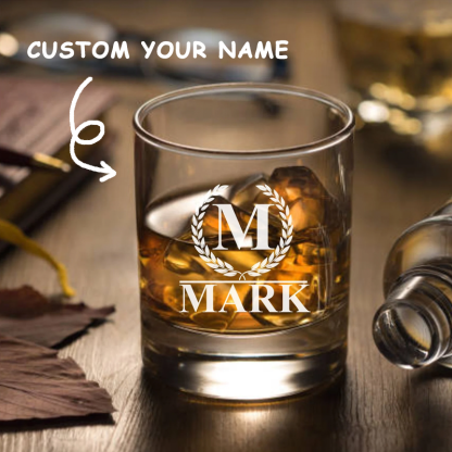 Personalized Whiskey Glass Custom Engraved Rocks Glasses Bourbon Glass Gifts for Whiskey Drinkers