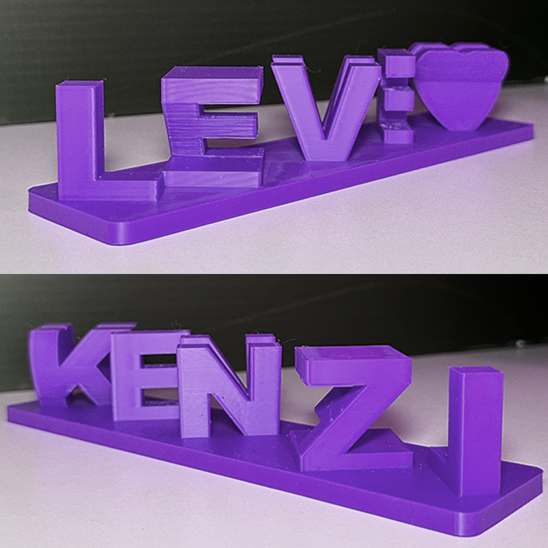 Custom Dual Name Illusion Personalized Double Flip Text Name Plate Best Valentines Gift