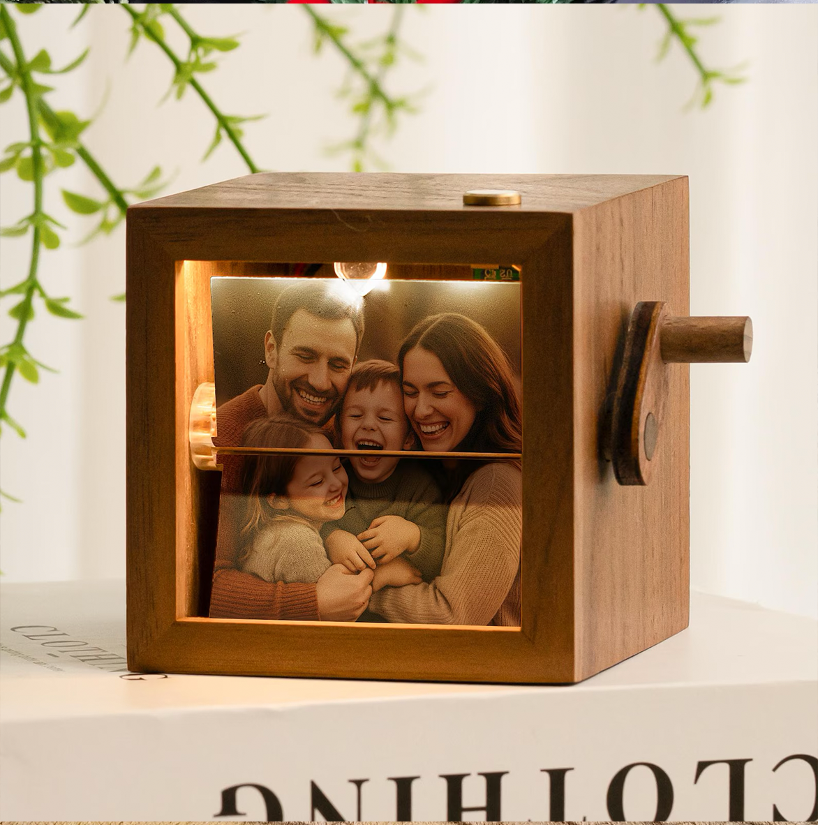 Personalized Photo and Engraved Flipbook Frame Animation Machine Night Light Hand Motion Photo Cube Album Gifts for Her