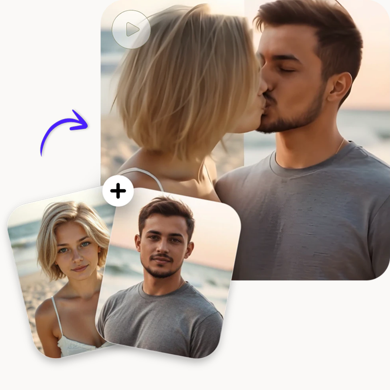 Personalized AI Kissing Video Photo Frame with Custom Whole Song AR Frame Personalized Music Player (Can Play Whole Song)