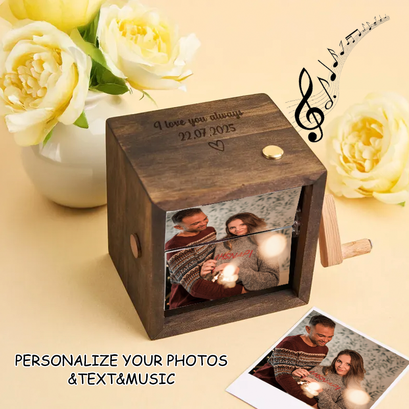 Personalized Whole Song Flipbook Frame Christmas Gifts Animation Machine Hand Motion Photo Cube Album Music Night Light