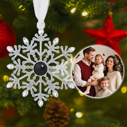 Personalized Angel Embrace Photo Projection Ornaments with Picture Inside MGem Ornament Christmas Memorial Gifts for Family