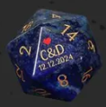 Custom Anniversary D20 Dice Personalized D&D Gift Marriage Dice Annive