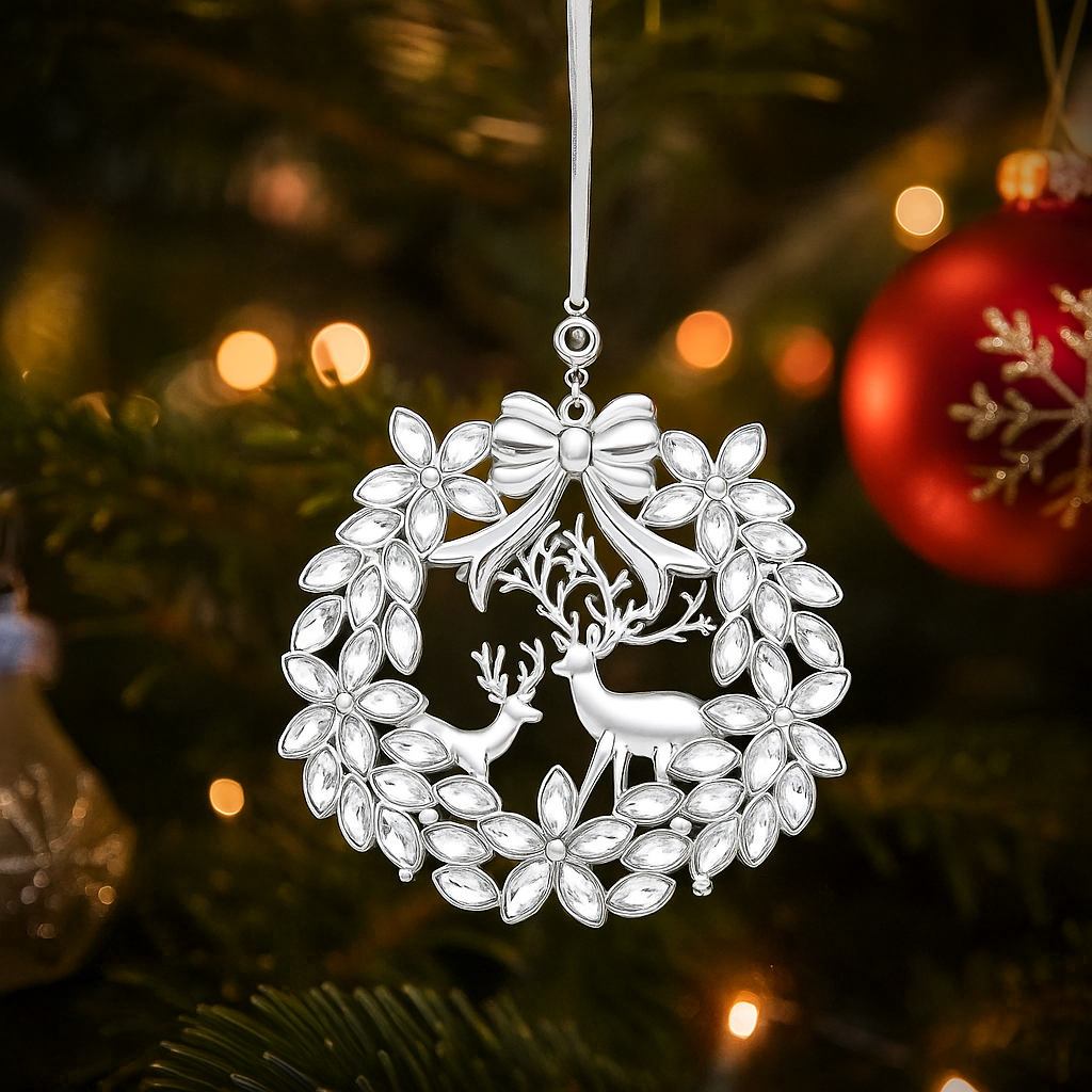 Personalized Photo Wreath Projection Ornaments Christmas Tree Decoration Ornaments with Picture Inside Christmas Gifts