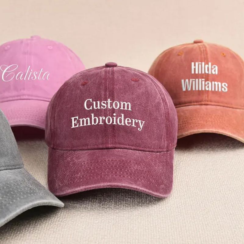 Custom Embroidered Hat Personalized Text Retro Baseball Hats Vintage Style Embroidery Trucker Unisex Hat
