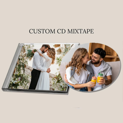 Personalized Photo CD Mixtape 12 Songs Playlist with Custom Songs Jewel Case CD Artwork Gifts