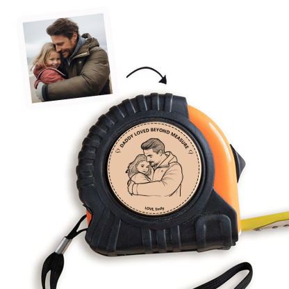 Personalized Photo Tape Measure with Custom Picture and Name Daddy Loved Beyond Measure Tape Measure Gift for Dad