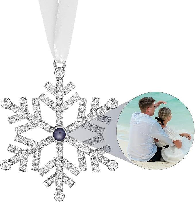 Angel Custom Projection Car Hanging Ornament Personalized Photo Rear View Mirror Pendant Memorial Keepsake Decoration