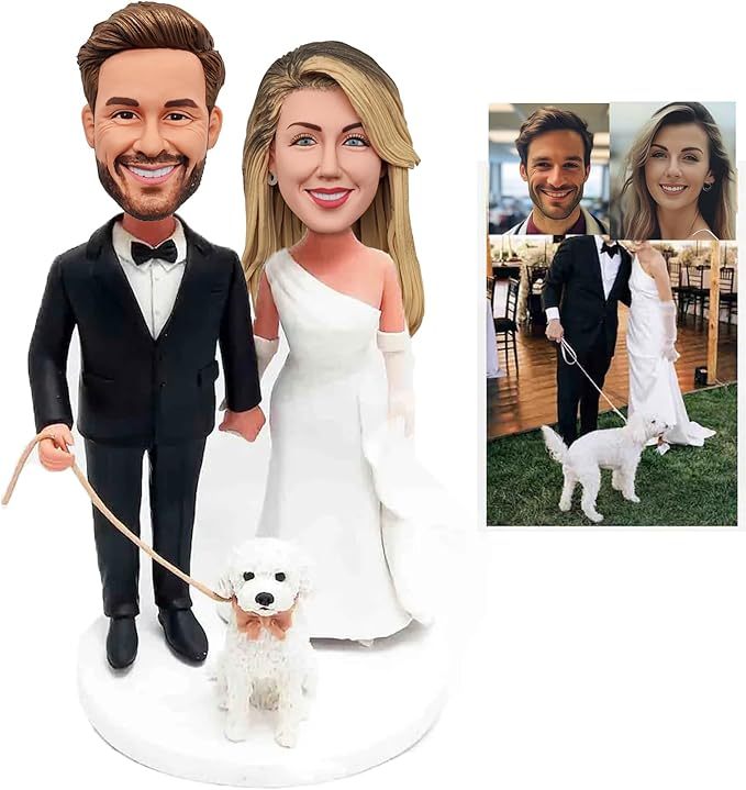 Fully Customizable 2 person Custom Bobblehead With Engraved Text