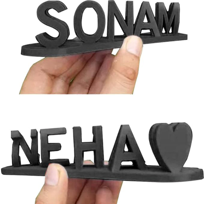 Custom Dual Name Illusion Personalized Double Flip Text Name Plate Best Valentines Gift