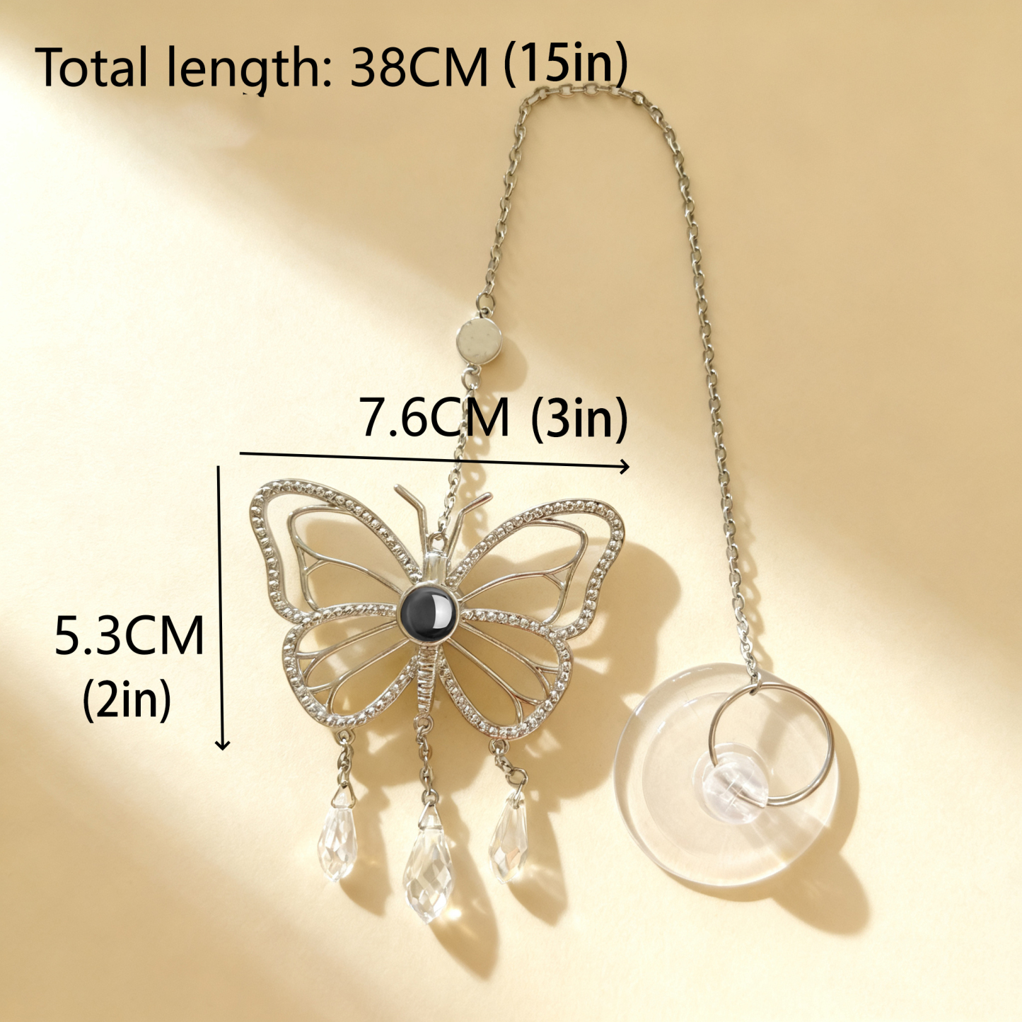 Personalized Butterfly Photo Sun Catcher Christmas Custom Projection Ornaments Gift for Women