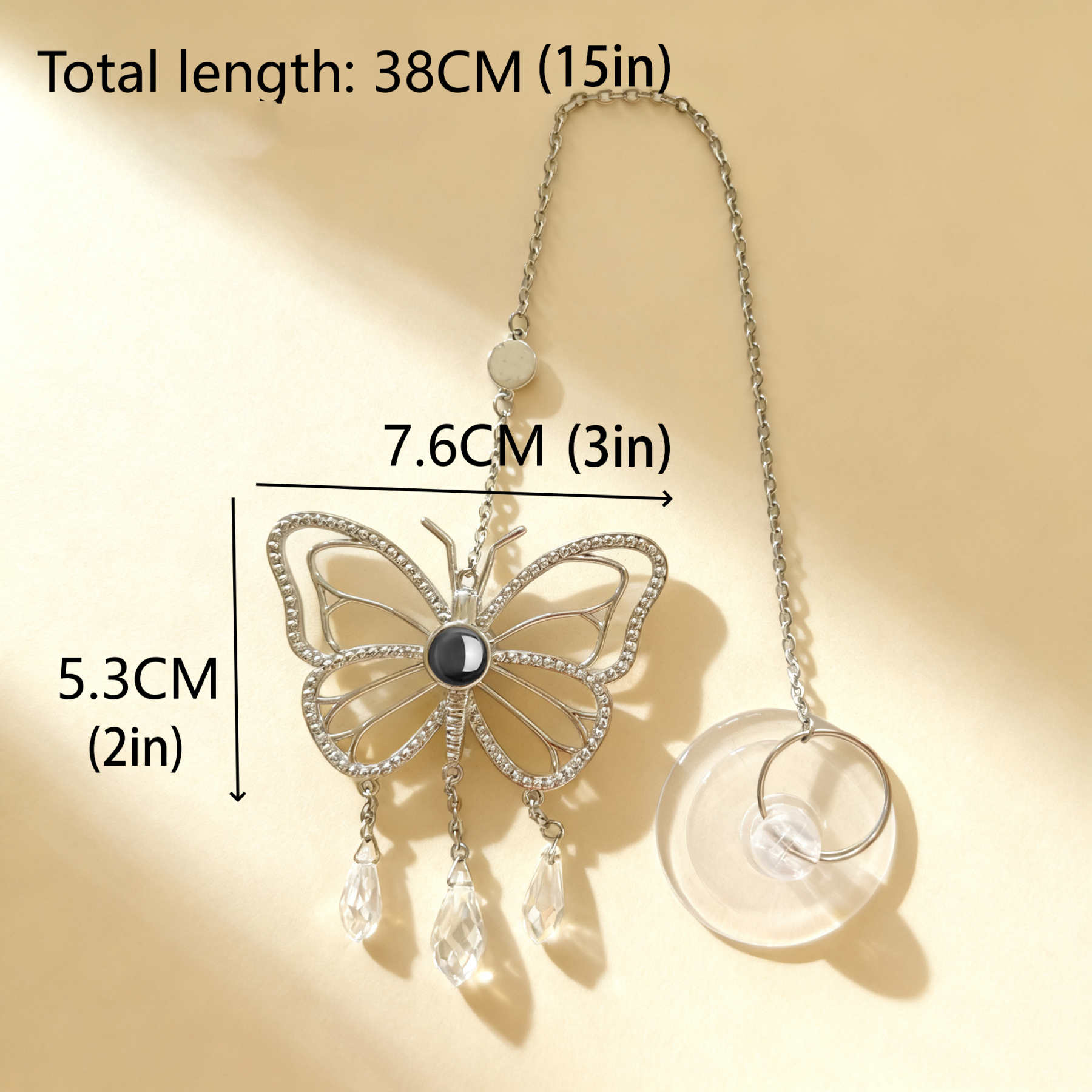 Personalized Butterfly Photo Sun Catcher Christmas Custom Projection Ornaments Gift for Women