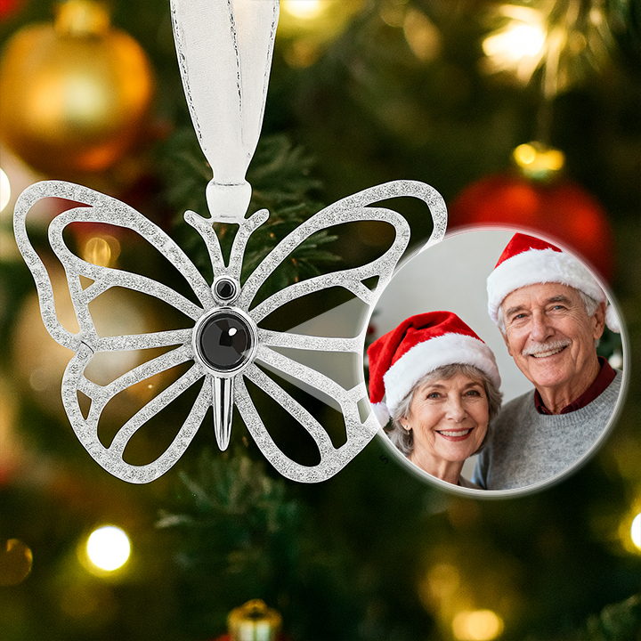 Personalized Angel Embrace Photo Projection Ornaments with Picture Inside MGem Ornament Christmas Memorial Gifts for Family