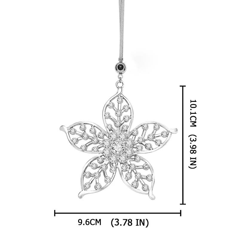 Personalized Photo Projection Snowflake Ornaments with Picture Inside Christmas Tree Decoration Gifts