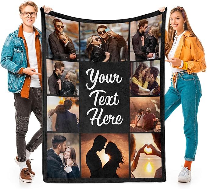 Custom Blanket with Picture Text Customized Blanket Throws Blanket