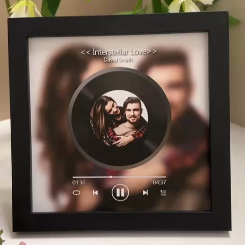 Personalized Photo Frame with Custom Whole Song Picture Frame Music Player Valentine's Day Gifts (Can Play Music)