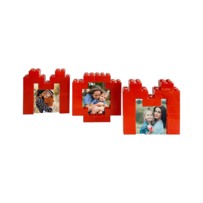Custom Mom Shape Brick Puzzle Personalized Building Block Mom Heart Photo Block Gifts for Mom