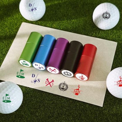 Custom Golf Ball Stamp Monogrammed Initial Name Personalized Ball Markers Golf Logo Stamper Gifts for Golfers for Men and Dad