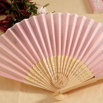 Personalized Folding Fans for Weddings Custom Engraved Hand Fan Bridesmaid Gift Set of 6 Bridal Shower Party Favors