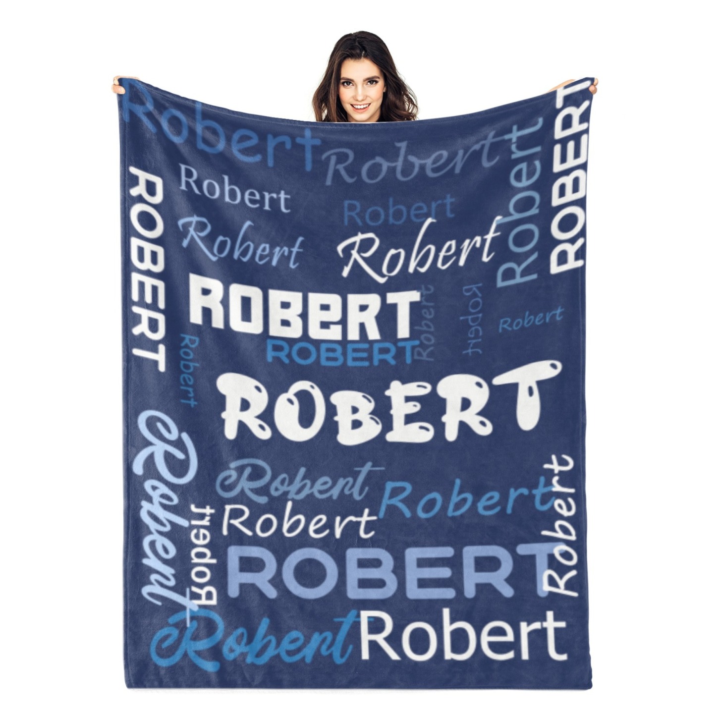 Custom Name Blankets and Throws Personalized Flannel Blanket for Kids Christmas Gifts