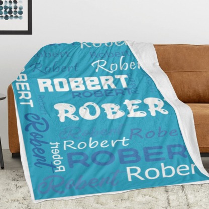 Custom Name Blankets and Throws Personalized Flannel Blanket for Kids Christmas Gifts