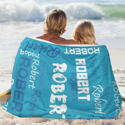 Custom Name Blankets and Throws Personalized Flannel Blanket for Kids Christmas Gifts