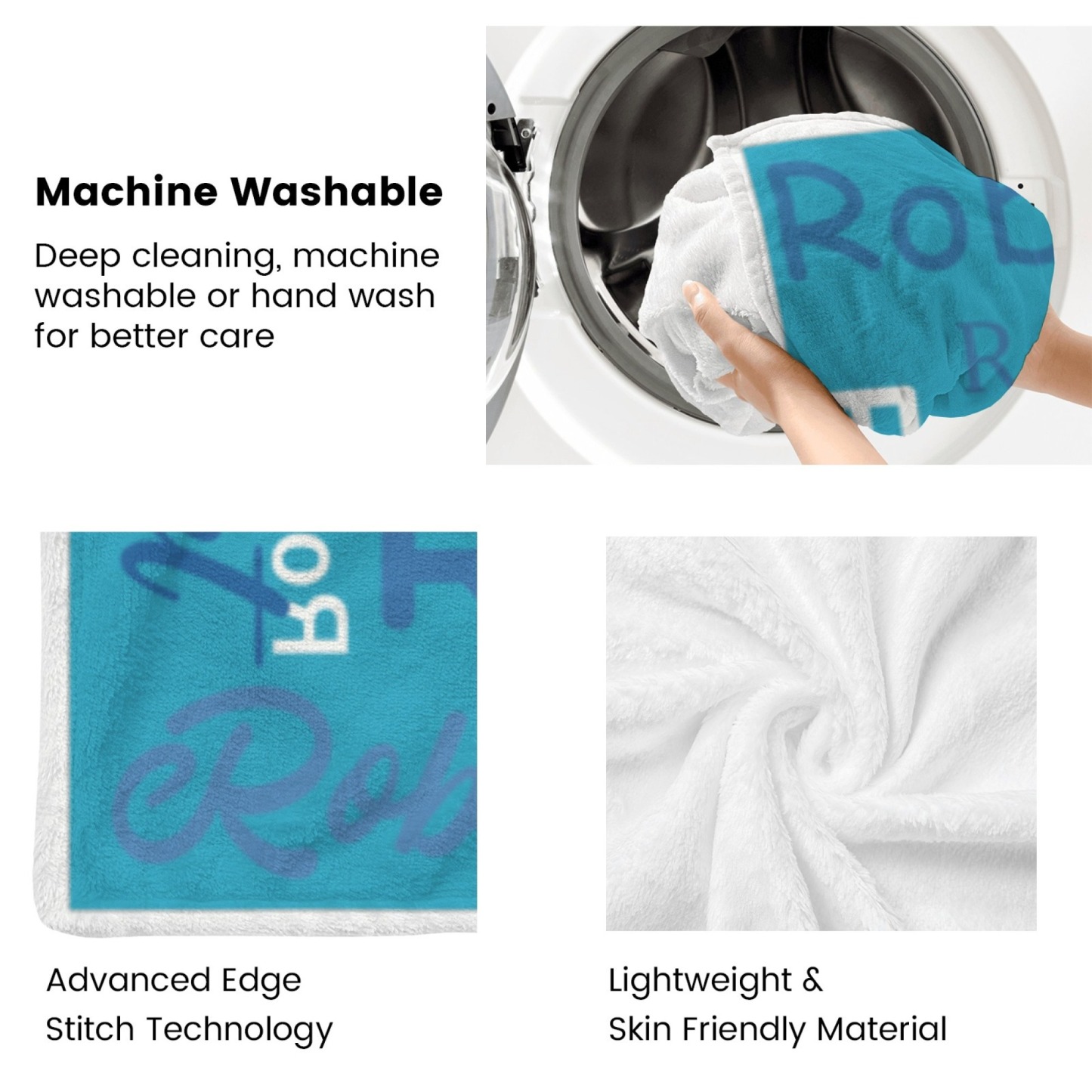 Custom Name Blankets and Throws Personalized Flannel Blanket for Kids Christmas Gifts