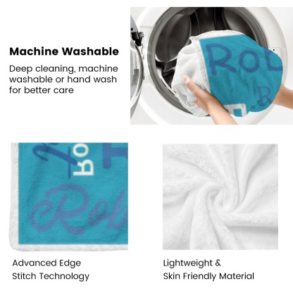 Custom Name Blankets and Throws Personalized Flannel Blanket for Kids Christmas Gifts