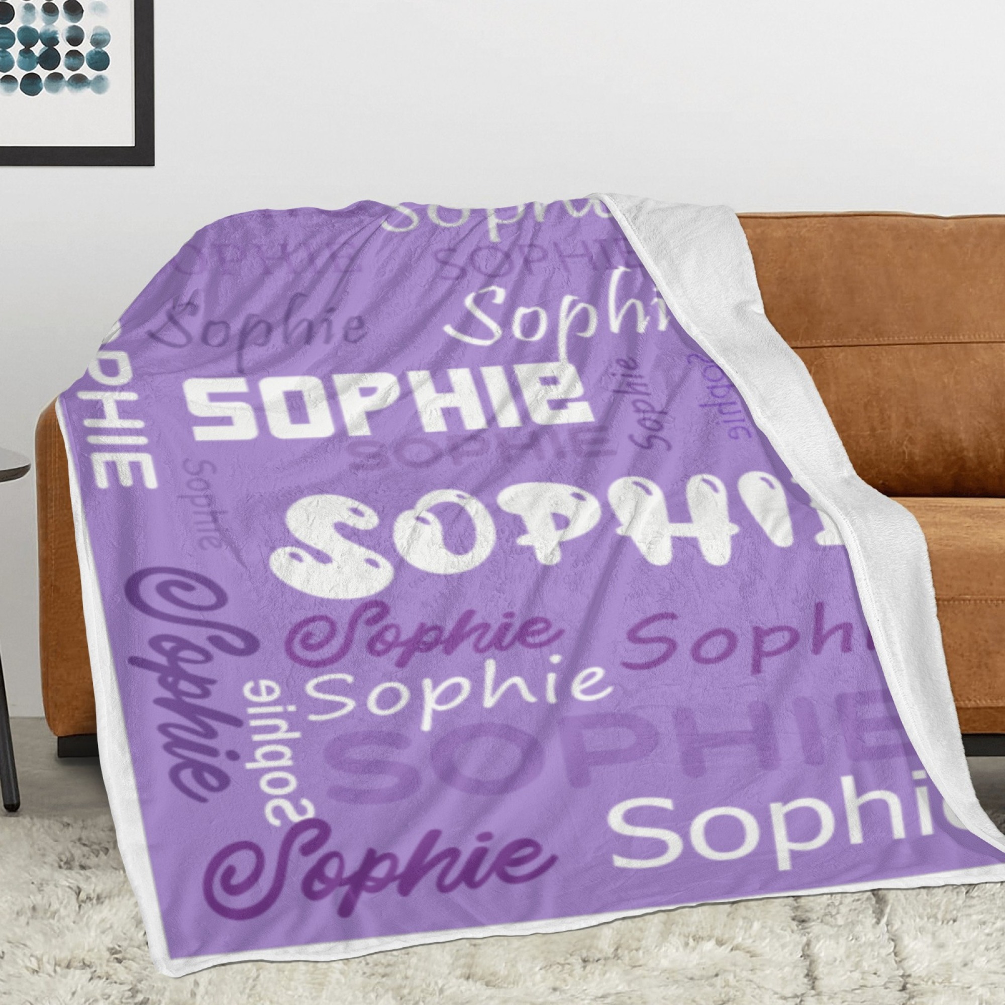 Custom Name Blankets and Throws Personalized Flannel Blanket for Kids Christmas Gifts