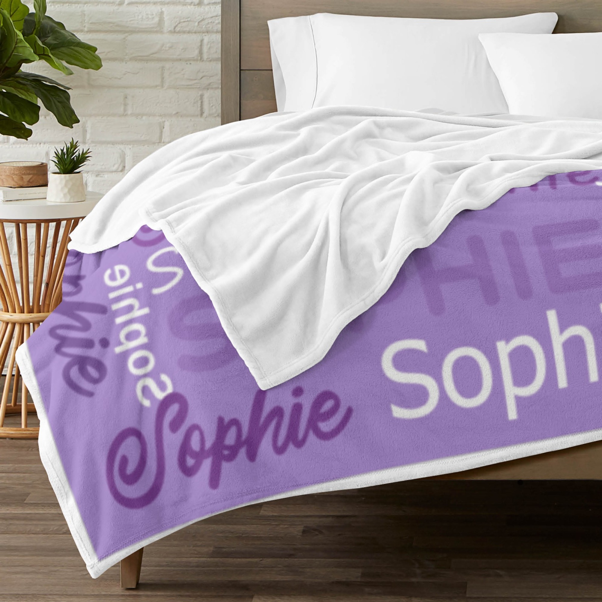 Custom Name Blankets and Throws Personalized Flannel Blanket for Kids Christmas Gifts