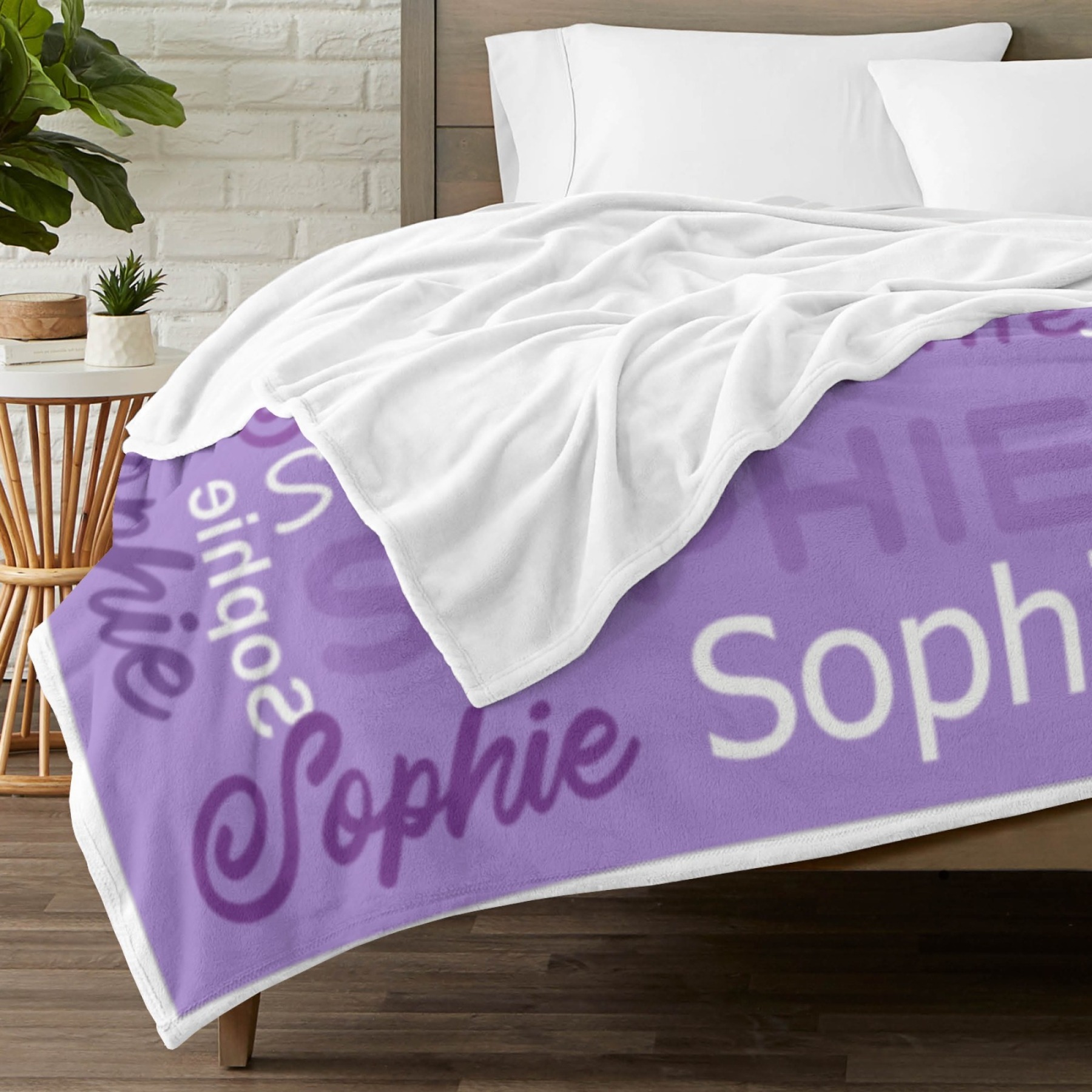 Custom Name Blankets and Throws Personalized Flannel Blanket for Kids Christmas Gifts