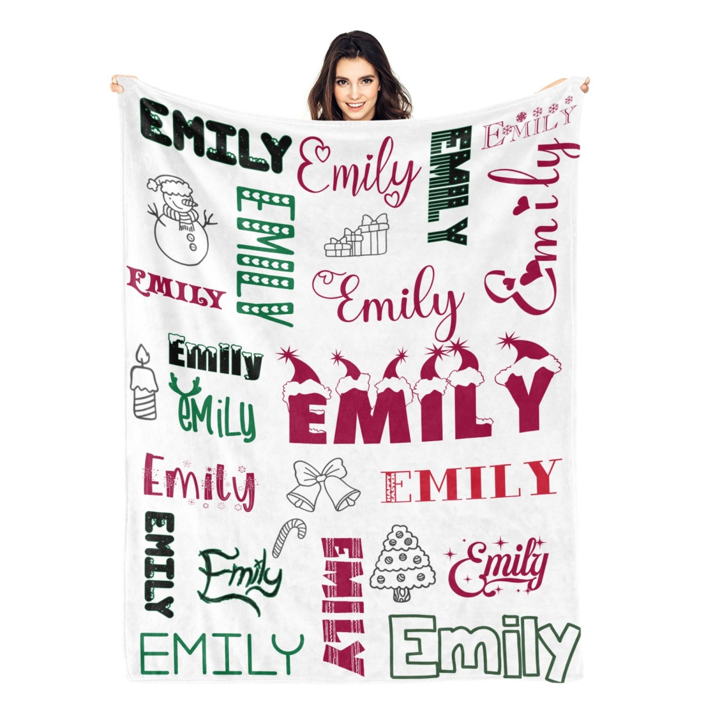 Customized Christmas Throw Blanket with Name Memorable Holiday & Birthday Gifts