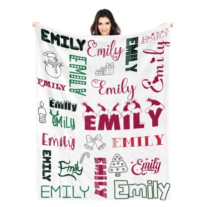 Customized Christmas Throw Blanket with Name Memorable Holiday & Birthday Gifts
