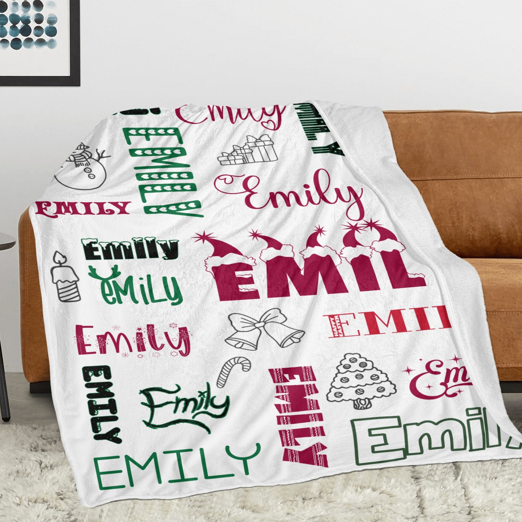Customized Christmas Throw Blanket with Name Memorable Holiday & Birthday Gifts