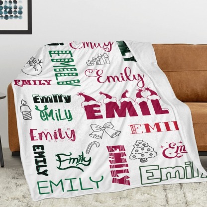 Customized Christmas Throw Blanket with Name Memorable Holiday & Birthday Gifts