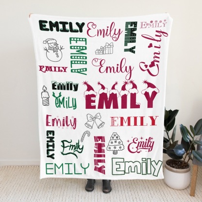 Customized Christmas Throw Blanket with Name Memorable Holiday & Birthday Gifts